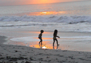 kids on the beach in montezuma