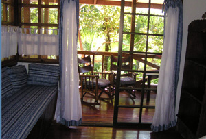 bedroom at the tree house at montezuma beach houses