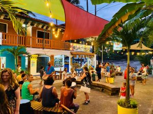 people gathering in downtown Montezuma