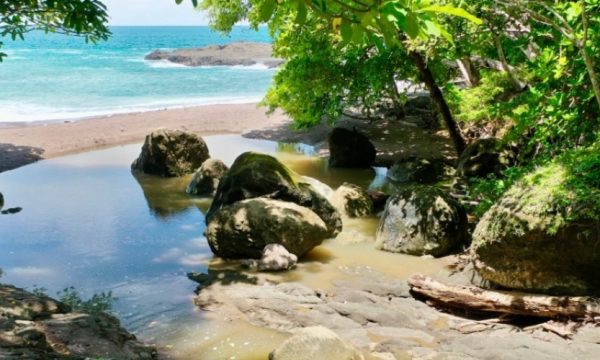 view of stone at playa Colorada