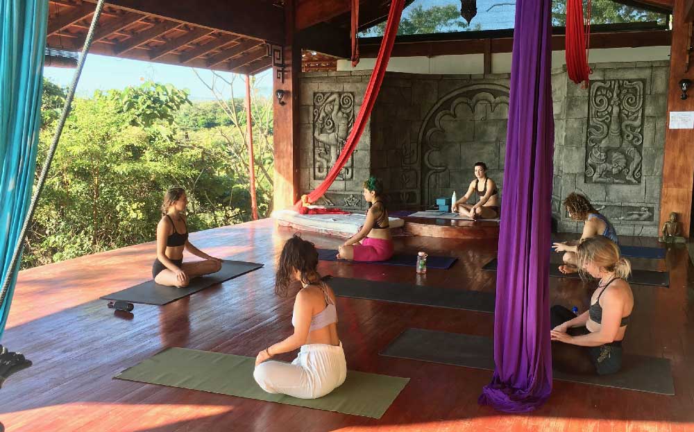 Yoga class in Montezuma